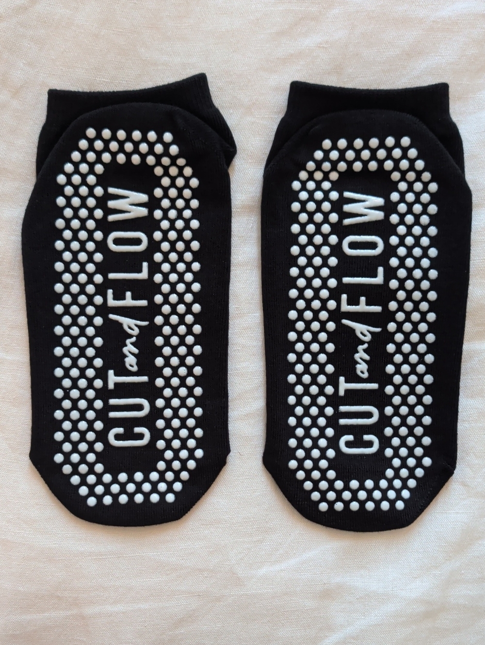 Pilates Black Non-Slip No-Show Socks